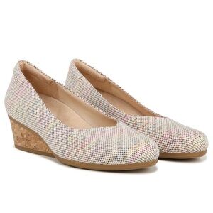 Dr. Scholl's Women's Be Ready Cork Wedge Heels Multicolor Comfort Slip On Sz 10